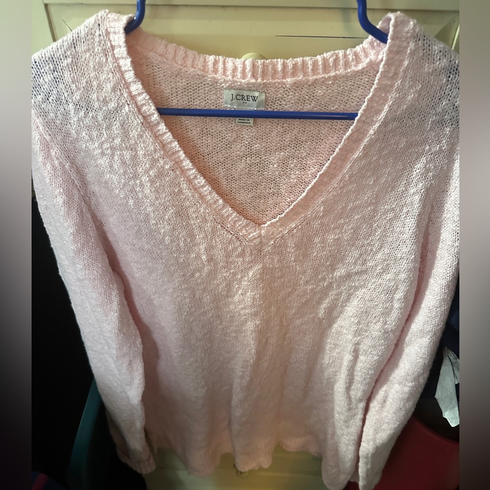 J crew lightweight baby pink